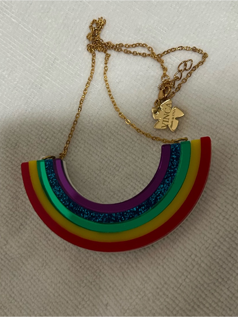 Rainbow Acrylic Necklace